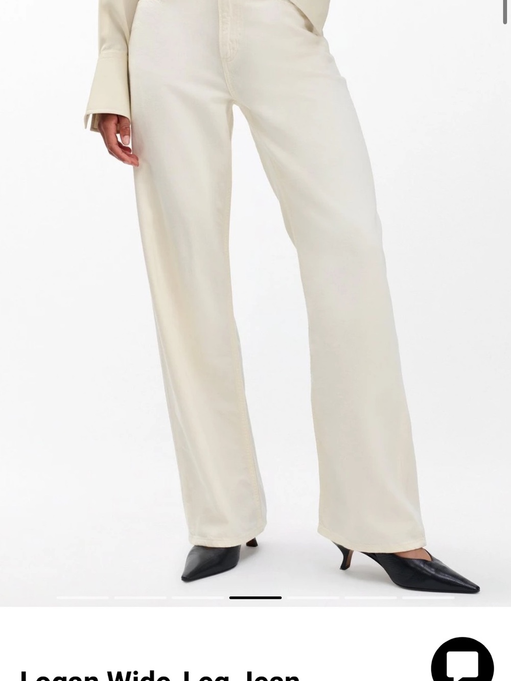 rag & bone Logan featherweight cream jeans - Picture 2 of 7